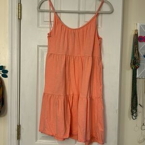 Coral rope strap dress